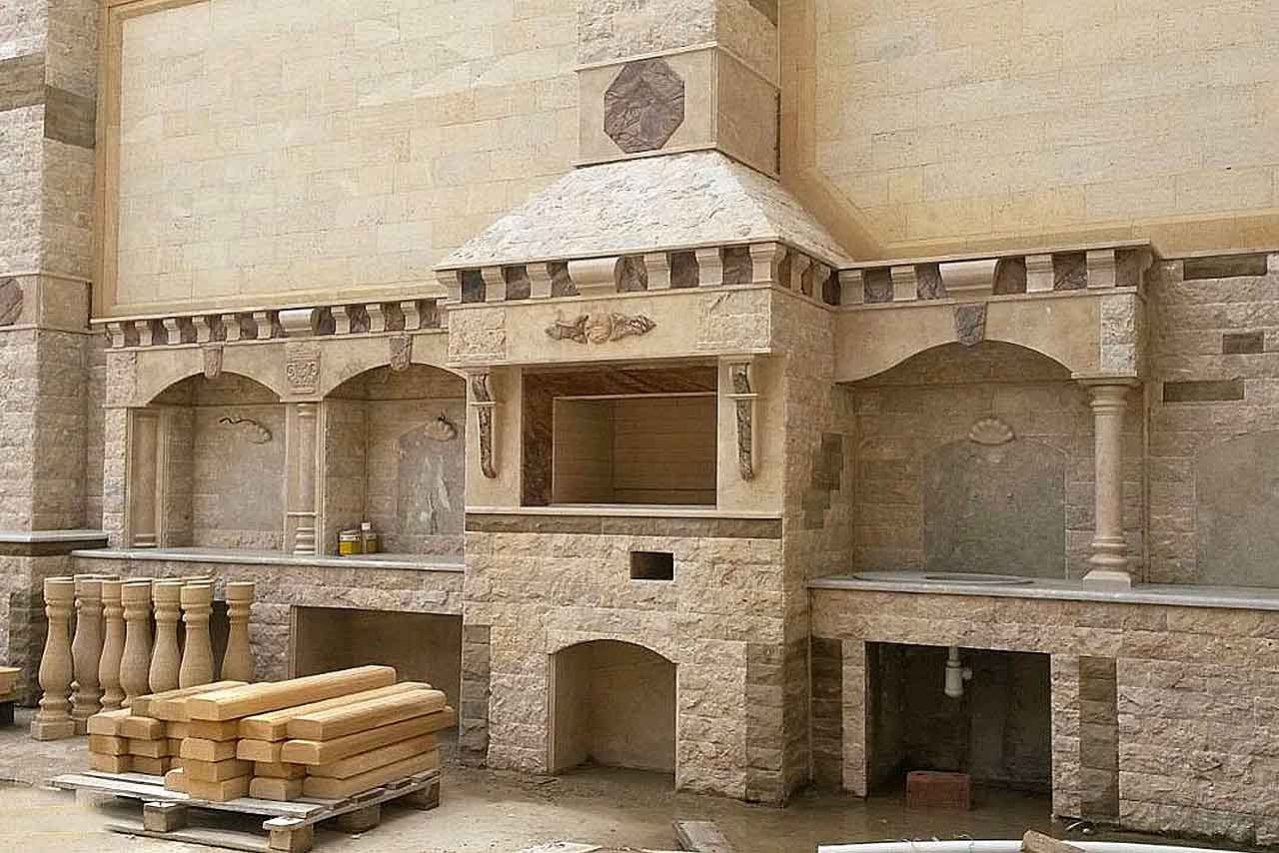 Мангалы, беседки и барбекю из дагестанского камня 